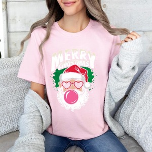 High Quality Eco-Friendly Twill 180G Regular Fit Women's <strong>T</strong>-<strong>Shirt</strong> Customizable Colors &amp; Logo Printed Christmas Halloween Design - Product Image 6