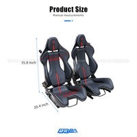 Siège de voiture en cuir et fibre de carbone personnalisable, version circuit, pour Ferrari 360 (Modena Spider GTC Challenge)
