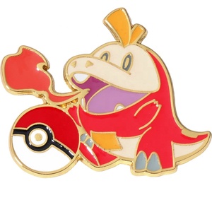 Animación periférico mascota elfo Baokemeng nueva hoja Miau correr agua pato fuego opaco cocodrilo aleación de zinc pegamento broche insignia - Product Image 4