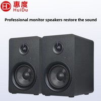 QS-300 Speaker Monitor Aktif Profesional 5.25 Inch 2 Way 52Hz-35KHz Crossover Elektronik untuk Rekaman Studio Panggung Live