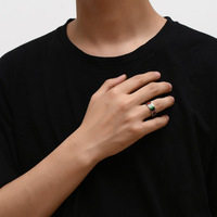 Bague anti-stress rotative de haute qualité pour homme, en acier inoxydable, avec chiffres de cartes à jouer, bijou anti-anxiété