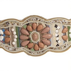 Handmade Embroidery Beaded <b>Belt</b> <b>for</b> <b>Women</b> Stylish Ethnic Waistband <b>for</b> <b>Dresses</b> and Sarees Beaded Fashion <b>Belt</b> <b>for</b> <b>women</b> & girls - Product Image 1