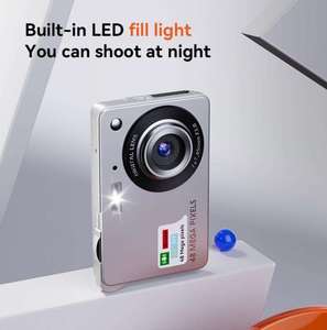 Caméra numérique rétro ultra-compacte avec objectif f=7.45mm, enregistrement vidéo 4K, batterie lithium rechargeable, idéale pour le quotidien, le campus, les voyages et les vlogs - Product Image 5