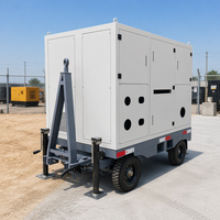 Banc de charge mobile triphasé 300 kW sur remorque, portable pour extérieur, tension de fonctionnement personnalisée pour test de performance de générateur diesel et UPS