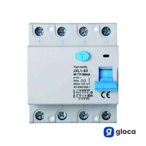 Gloca Rcbb 4P 300Ma 220V 6Ka 25A pour les foyers, montage sur rail, polycarbonate - Product Image 4