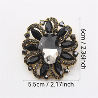 Broche créative tendance en strass, fleur en forme de diamant, accessoires vestimentaires pour femmes, corsage, cadeau, épingles