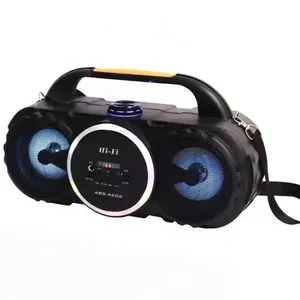 ABS-4202 Bestseller Par lantes Doppel 4 Zoll Bluetooth Lautsprecher Kleine TWS Multifunktion lautsprecher Mit RGB Leuchten