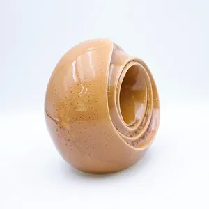 OEM Custom Keepsake Urns For Adults And Babies Unique Human Big Cremation Brown Ceramic Candle Cremation Urn