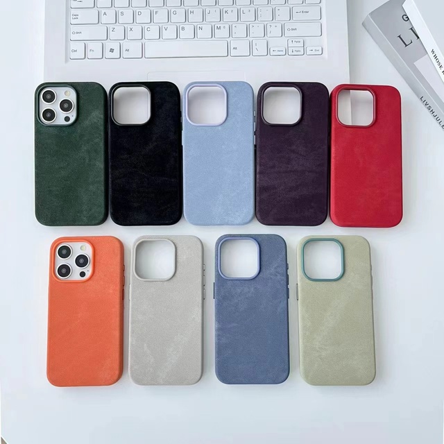 Luxury Smooth Fashion Hard Pu Leather Phone Case for iphone 11 12 13 14 15 16 Pro Max Cover