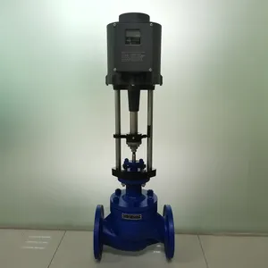 Carbon Steel Flange End AC220V Regulation Electric Control Valve Electric Single Seat Equal Percentage Modulating Valve