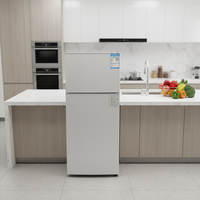 Réfrigérateur électrique à deux portes avec congélateur supérieur L-BCD-65, en promotion, écoénergétique, volume moyen, pour usage domestique et hôtelier