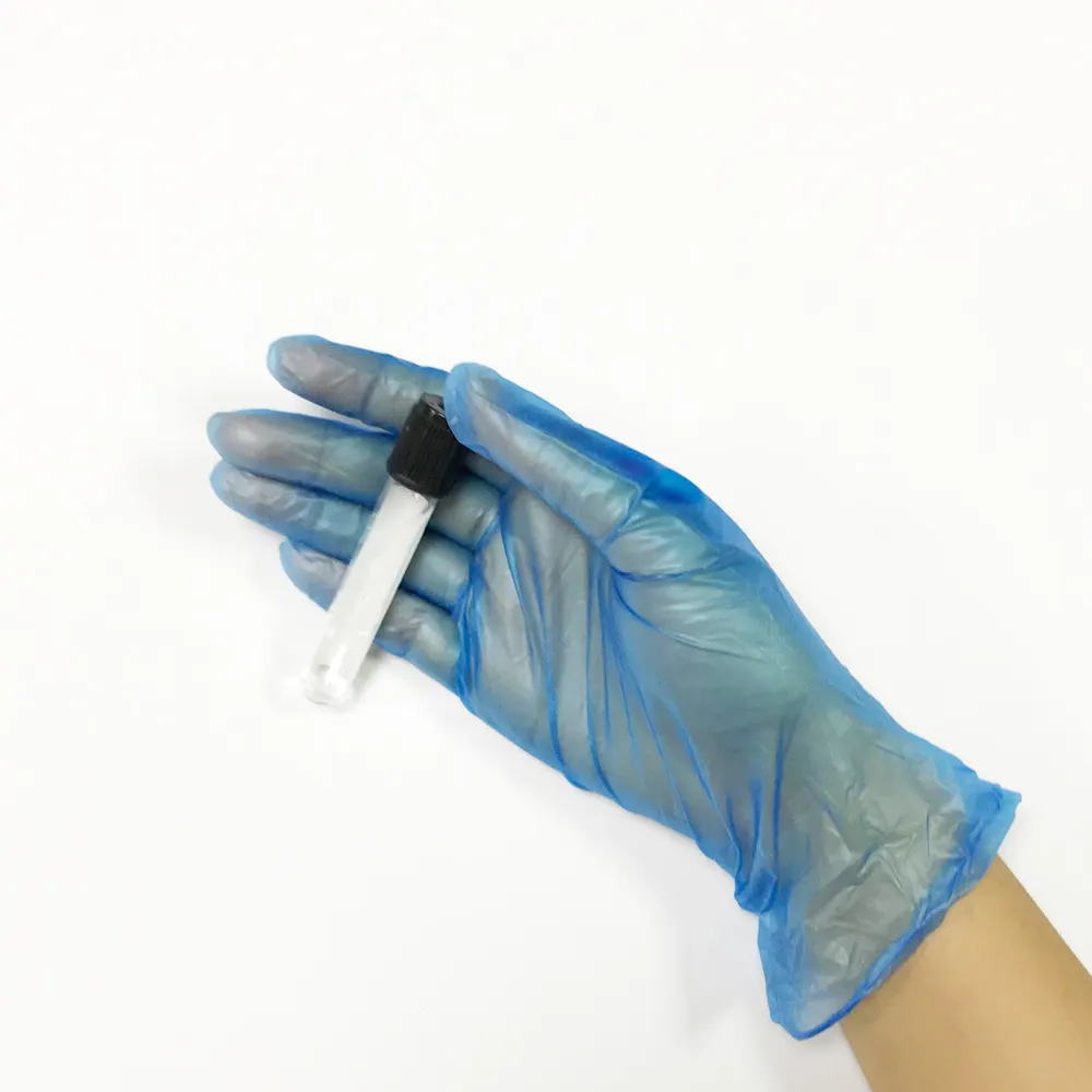 good quality blue vinyl gloves powder free S/M/L/XL with CE certificate on sale 240mm length 300mm available
