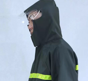 Traje Impermeable Reflectante Verde para Motocicleta, Personalizable al por Mayor, de PVC de 0.35mm, Premium, para Hombre - Product Image 4