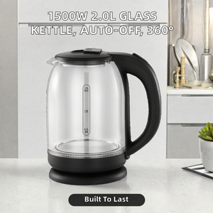 Hervidor Eléctrico Inalámbrico de Vidrio de 1500W y 2.0L, Base Giratoria de 360°, Apagado Automático, Certificado CB, Eficiencia Energética Clase A, Colorido - Product Image 2