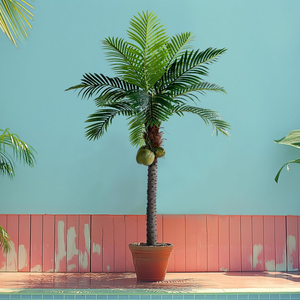 Realista Real Touch Big Faux Plants Fake Bonsai Tree Palmeras artificiales para la decoración de la Oficina - Product Image 5