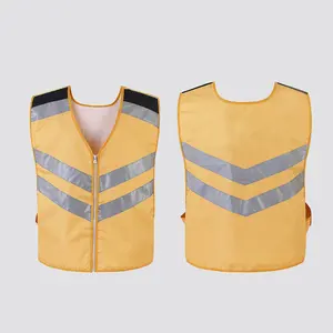 Yellow high standard reflective safety vest 3D cut waterproof Oxford cloth city management safety vest