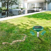 Répulsif à serpents à ultrasons et vibrations en ABS avec piles pour usage en jardin, écologique, efficace contre les serpents, garantie de 2 ans