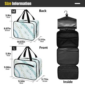 Hawaiian Design Personalized Print <b>Travel</b> Cosmetic <b>Bag</b> Waterproof Makeup Pouch Portable Toiletry <b>Wash</b> Handbag with Soft Handle - Product Image 3