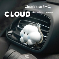 XINYANFORVER Adorable Ornement de Voiture en Gypse en Forme de Nuage pour Grille d'Aération, Diffuseur d'Arômes à Évaporation Naturelle, Décoration de Voiture Haut de Gamme