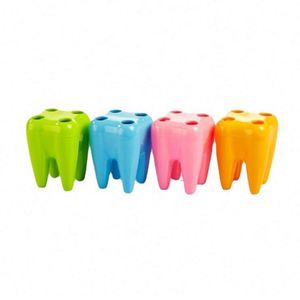 Support de rangement multi-trous, porte-brosse à dents créatif en forme de dent de dessin animé, en plastique PS, cadeau promotionnel pour salle de bain - Product Image 3