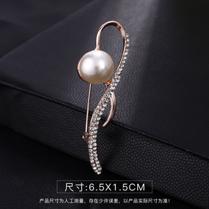 Hàn Quốc Mới Thời Trang Cao cấp Trâm Phụ Nữ Của Rhinestone Khăn Clip Chống-Trượt Clip Pha Lê Trâm Trang Sức Ngọc Trai - Product Image 5