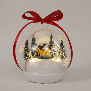 Bóng LED Giáng Sinh 2025 Cổ Điển Thủy Tinh Đồ Trang Trí Giáng Sinh Chất Lượng Cao Bóng Âm Nhạc Giáng Sinh Quả Cầu Tuyết Trang Trí - Product Image 1