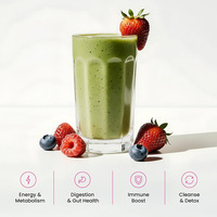 OEM Private Label Suikerloze Veganistische Bessensmaak Super Greens Poeder Drinkmix met Superfoods, Probiotica & Enzymen voor de Spijsvertering
