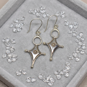 Pendientes Colgantes de Plata de Ley 925 para Mujer, Diseño Tribal de Lujo, Hechos a Mano, Geométricos, Étnicos, Estilo Boho, de Divyansh Gems Jewellers - Product Image 1