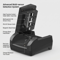 Detector de Dinero Portátil V70 con Reconocimiento Automático de Monedas y Estructura Conveniente para la Limpieza del Sensor, Mini Validador de Billetes