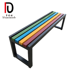 Venta al por mayor fuera de acero galvanizado impermeable jardín Patio banco de madera moderno parque Banco silla - Product Image 1