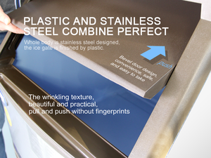 Machine à glaçons commerciale <span class=keywords><strong>GSE</strong></span> 23KG/24H pour restaurant, petite machine à glaçons carrés 220V/50HZ, réfrigérant R290/R404a, garantie 1 an - Product Image 6