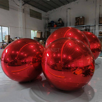 Ballon miroir en PVC coloré à vente chaude 100 cm Boules miroir brillantes Sphère miroir gonflable pour décoration