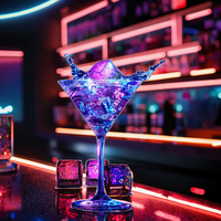 Neonglo 7-colore luce che cambia liquido attivato forma quadrata cubetto di ghiaccio con 1 RGB LED per Bar scuola festa di compleanno di nozze Drink