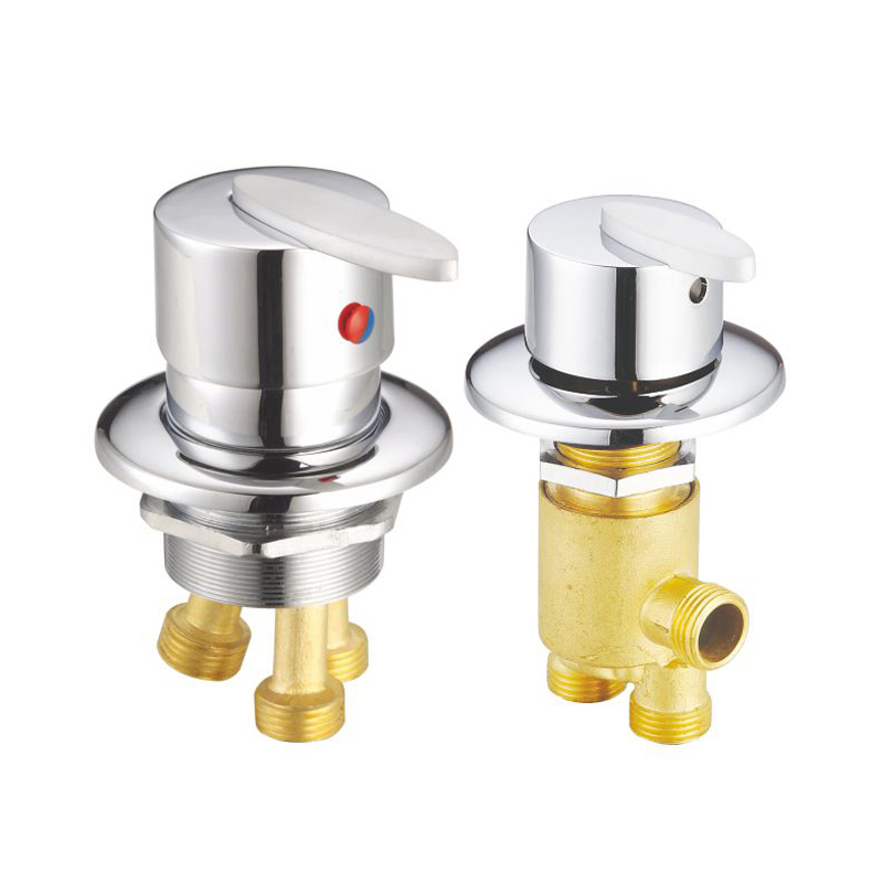 Dual Handle Bathtub Faucet Diverter Valve Hot Cold Shower Mixing Valve