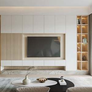 SANTOPOVA <b>Tv</b> Stand Wood Cabinet Wooden Living Room Wall Units <b>Fireplace</b> Modern Furniture <b>Tv</b> Stands Cabinet - Product Image 4