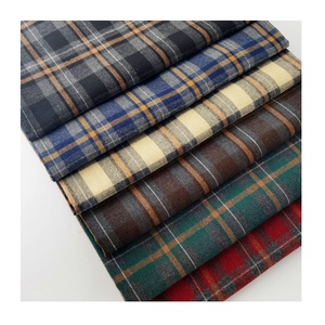 <span class=keywords><strong>Tessuto</strong></span> Flanella Pesante 250-280GSM in <span class=keywords><strong>Poliestere</strong></span> <span class=keywords><strong>Cotone</strong></span> CVC Tinto in Filo per Giacche da Ragazzo, Tinta Unita o a Quadri, Morbido e Spazzolato - Product Image 6