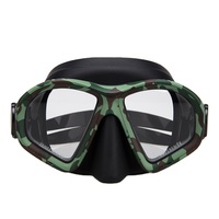 DIVESTAR peralatan menyelam bebas, perlengkapan menyelam Snorkeling bawah air OEM profesional, lensa ganda Anti kabut dapat disesuaikan kaca Tempered