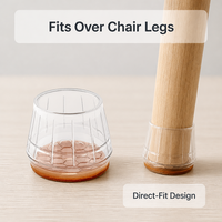 Protège-pieds de chaise réglables en silicone avec patins en feutre, brevet US, personnalisables, pour chaises de bureau et de salle de classe