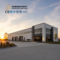 Diseño innovador de Zhongwei, tienda de 4S, sala de exposición de metal, diseño de construcción, almacén de estructura de acero