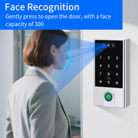 Sistema de Control de Acceso Inteligente Yistar con Carcasa Metálica Impermeable, WIFI, Tuya Smart, Reconocimiento Facial, Huella Dactilar y Tarjeta Inteligente, con Función de Intercomunicador