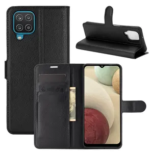 Portefeuille en cuir PU à rabat pour téléphone portable, étui de protection pour Samsung A12, collection 2020