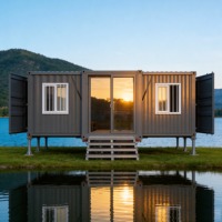 Maison conteneur préfabriquée pliable, mini-maison modulaire 20 pieds 40 pieds pour l'Australie, idéale pour bureau à domicile et séjour à la ferme