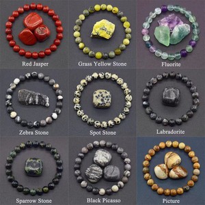 Bracelet en pierre naturelle colorée en gros, breloques en cristal œil de tigre rose pour hommes et femmes, bijoux de mode, cadeaux pour femme - Product Image 2