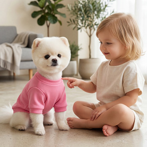 PETCIRCLE Pet Clothing - Spring and Autumn - Small Dog, Puppy, and <b>Cat</b> <b>Clothes</b> - Plain Crew Neck Shirts - Product Image 3