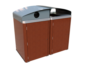 Poubelle de recyclage en <span class=keywords><strong>métal</strong></span> commerciale pour hôtel et restaurant - Poubelle de séparation des déchets écologique debout, rangement pour cuisine et salle de bain - Product Image 5