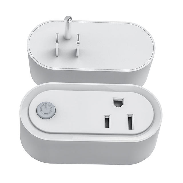 New Rectangle Shape Tuya 220V 10A Wi-Fi Zigbee Smart Tabletop Socket Plug with 1 Outlet 2000W/3000W