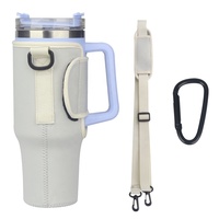 Porte-bouteille d'eau de voyage porte-sac pochette en néoprène manchon de protection pour gobelet avec sangle réglable