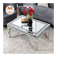 Table basse miroir carrée populaire et compétitive avec rangement