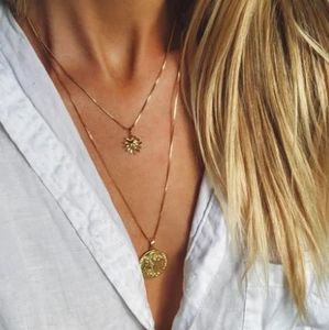 LOZRUNVE produttore di gioielli 925 argento Plain Metal <span class=keywords><strong>collana</strong></span> <span class=keywords><strong>sole</strong></span> <span class=keywords><strong>oro</strong></span> all'ingrosso - Product Image 3