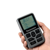 SW termometer memasak daging Digital tipe ponsel klasik, dengan pemeriksaan makanan ganda panjang dan dasar untuk pemanggang BBQ